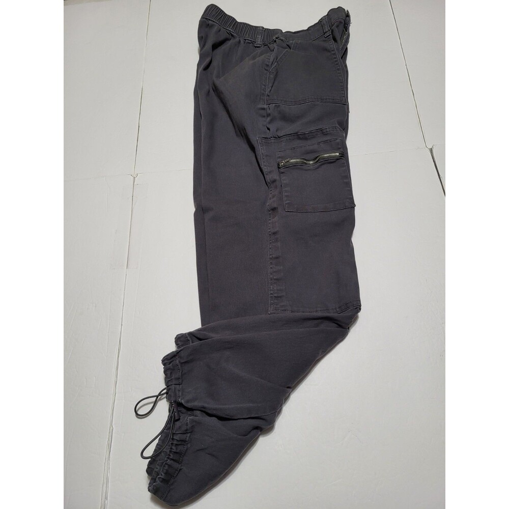 Happily Grey Cargo Pants Womens M Utility Y2K 100% Cotton Gra8